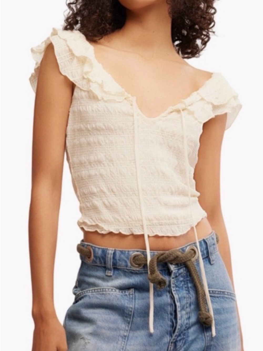 Free People- Love You More Ruffle Top💕🩷💕